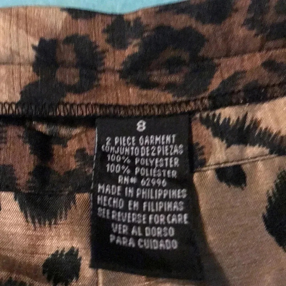 𝅺SCARLETT blouse blazer jacket shacket and animal print pants set size 10 - Picture 3 of 8